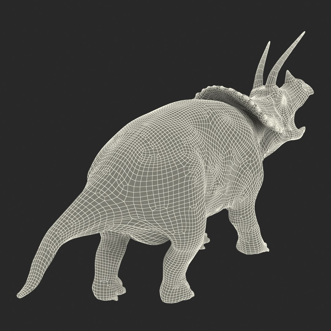 3d Model Triceratops Pose 2