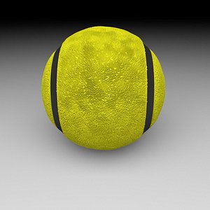 3d dirty tennis ball model
