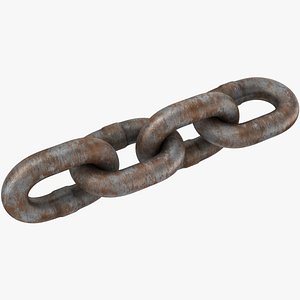 3D realistic rusty chain