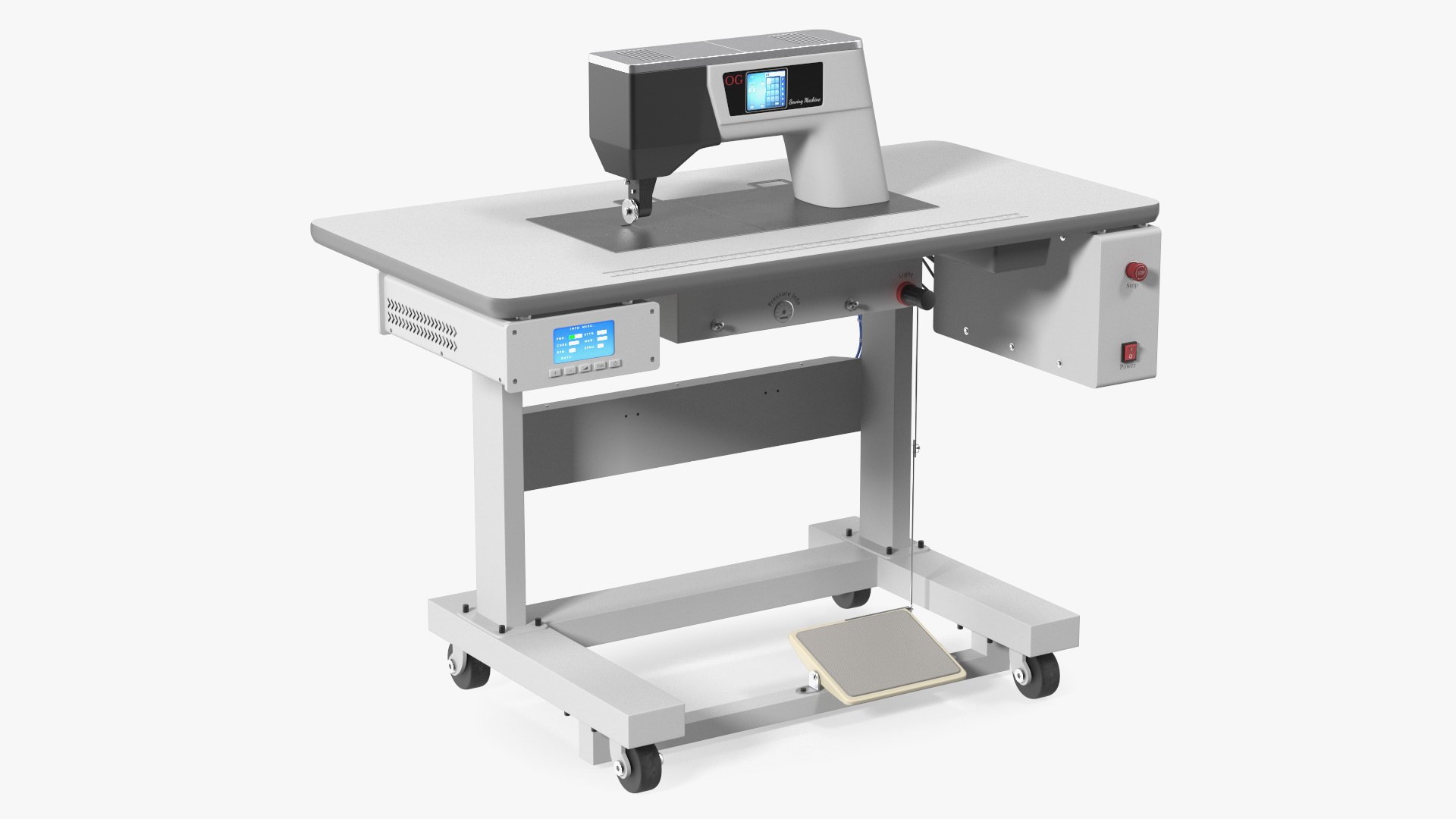 Commercial Ultrasonic Sewing Machine 3D model preview