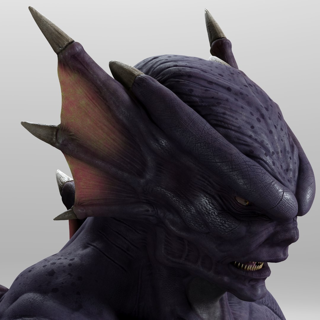3d Model Humanoid Piranha Monster