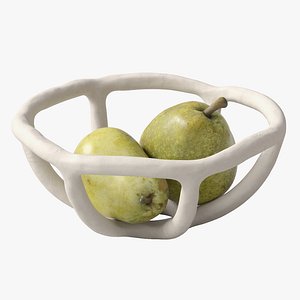 Nested bowl with pears 3D model