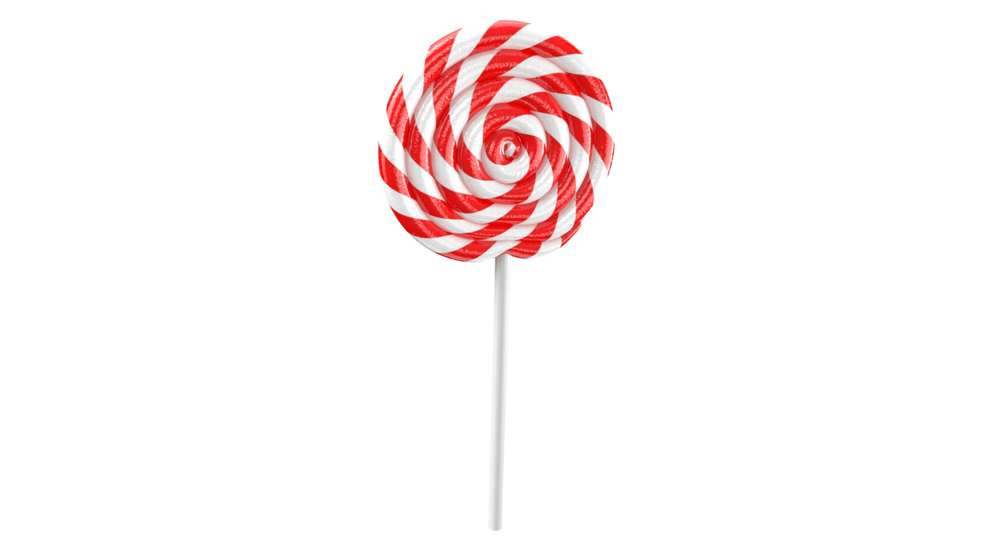 Swirl Lollipop Red And White 3D Model - TurboSquid 1987863