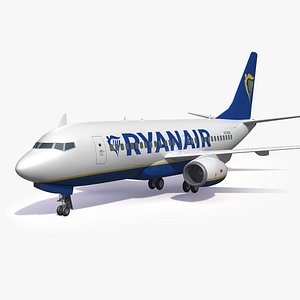 3D ryanair airliner airplane generic