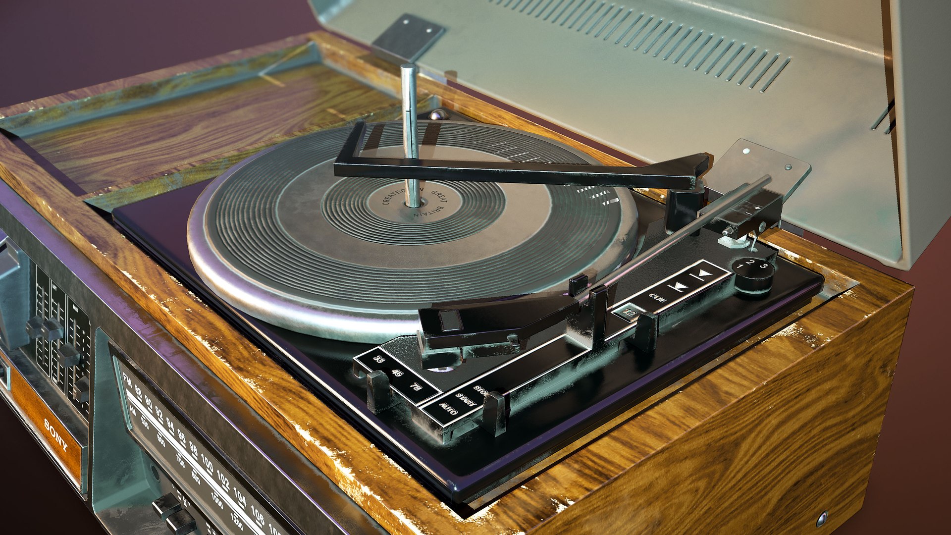 Stereo Music System - 1974 3D Model - TurboSquid 1800842