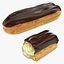 Colección de éclairs de chocolate