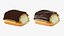 Colección de éclairs de chocolate
