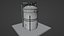Low-Poly Industrial Storage Tank
