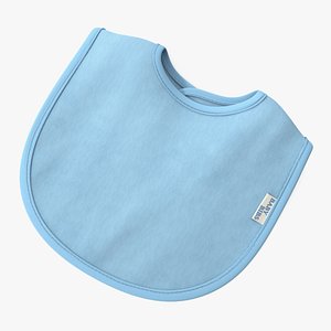 3D Blue Baby Bib