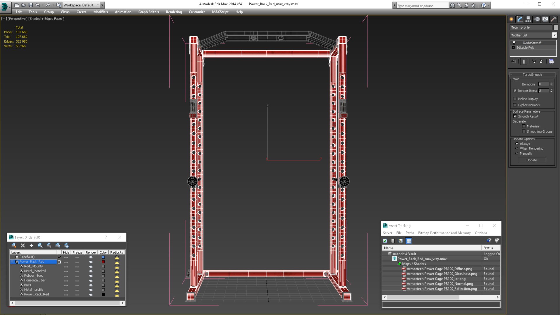 3D Power Rack Red - TurboSquid 1820913