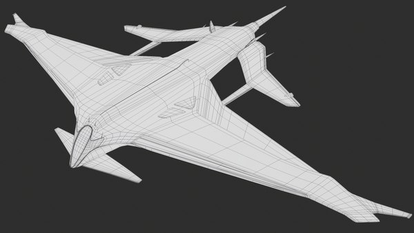 Sci-Fi Futuristic Manta Plane Concept PBR 3D - TurboSquid 1724536