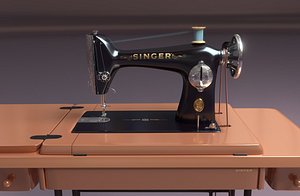 3D retro sewing machine