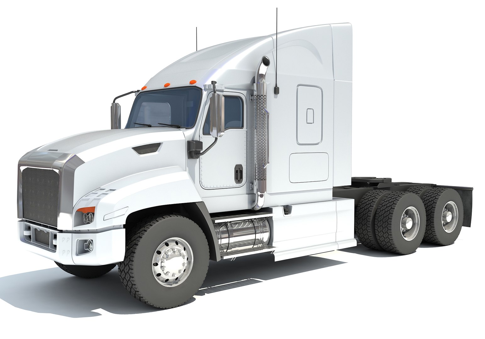 3D White Freightliner Truck Model - TurboSquid 1400648