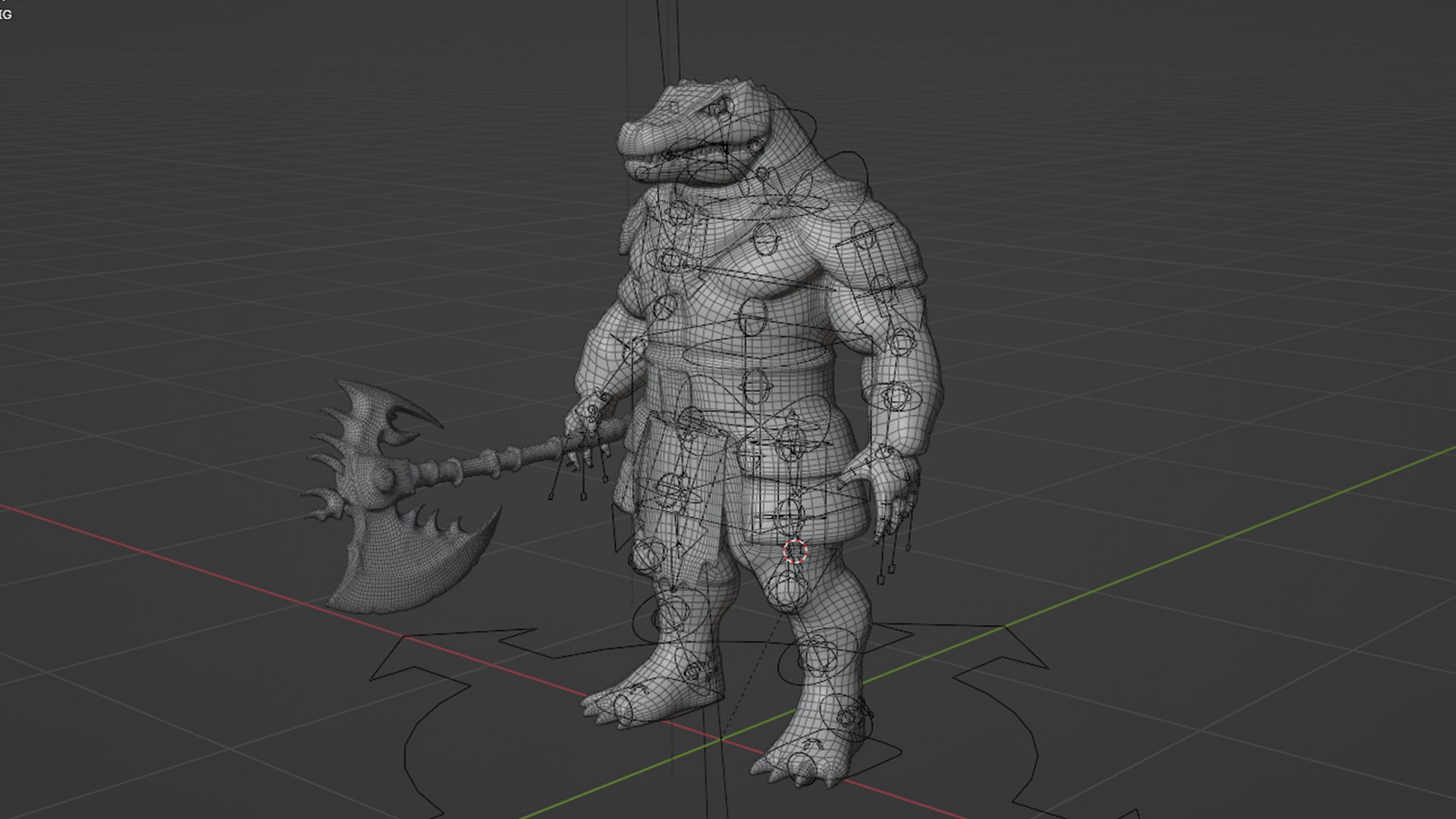3D Crocodile Humanoid Blender Character Rig Model - TurboSquid 2332871