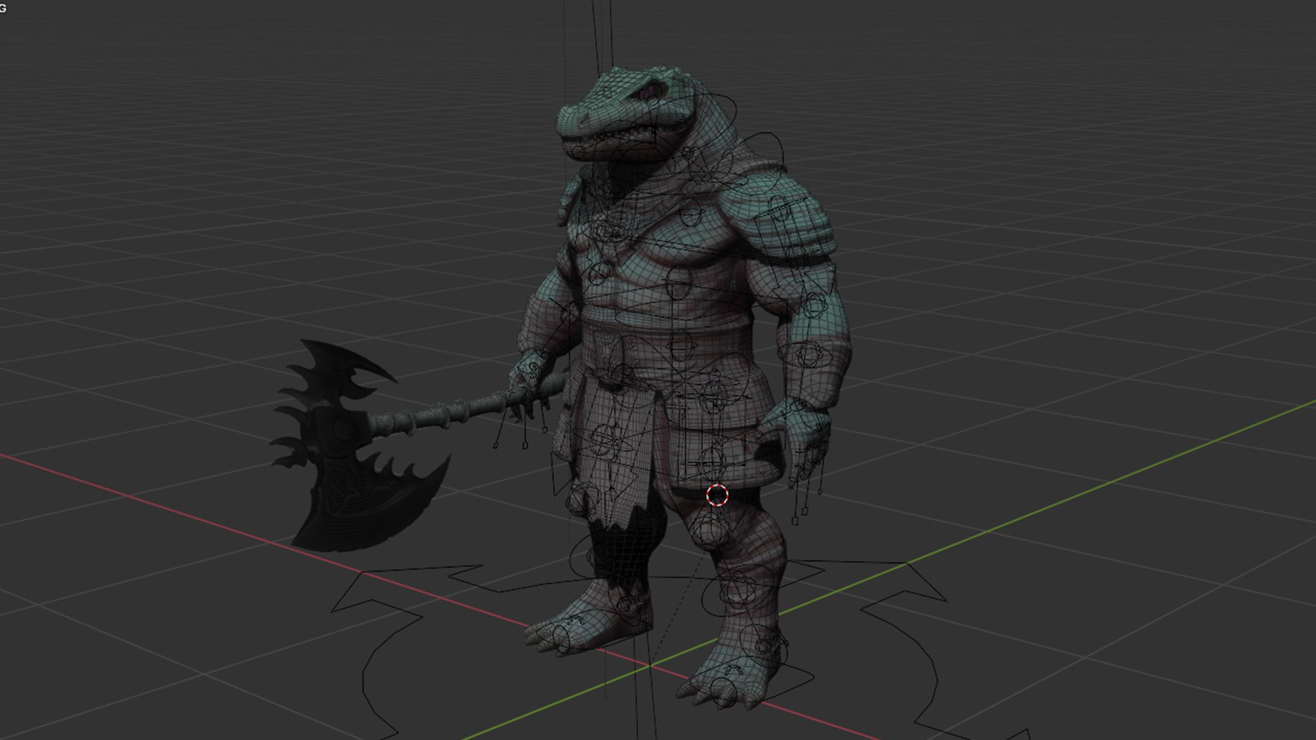 3D Crocodile Humanoid Blender Character Rig Model - TurboSquid 2332871
