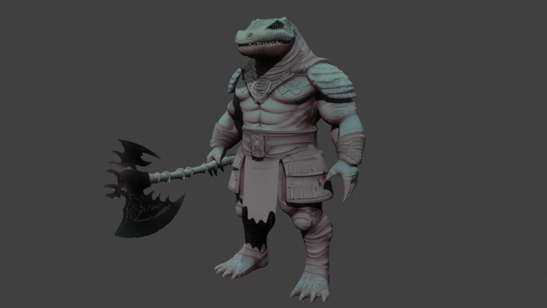 3D Crocodile Humanoid Blender Character Rig Model - TurboSquid 2332871