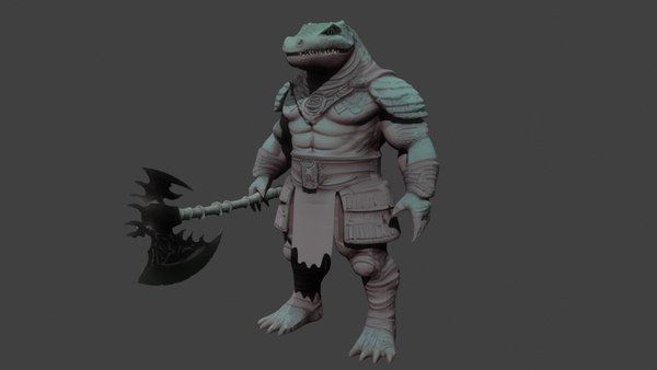 Crocodilo Humanoide Blender Personagem Rig Modelo 3D - TurboSquid 2332871