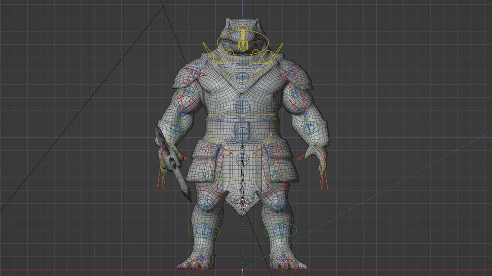 3D Crocodile Humanoid Blender Character Rig Model - TurboSquid 2332871