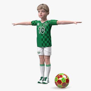 Child Boy Sport Style T-Pose 3D model