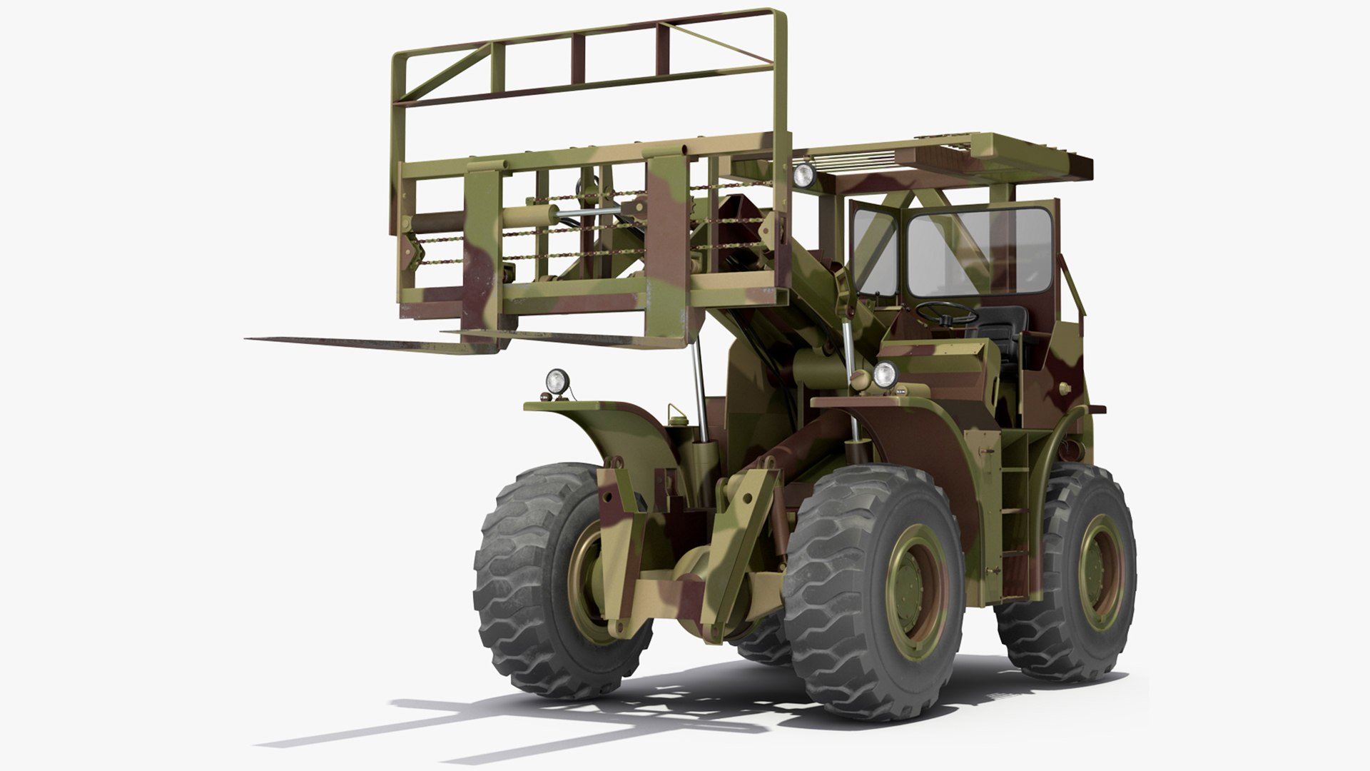 Terrain Military Forklift Camo 3D model preview