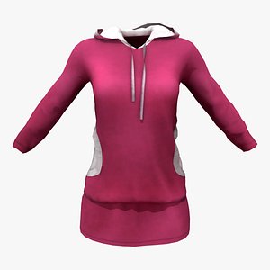 Ladies Hooded Sport Dress 3D model