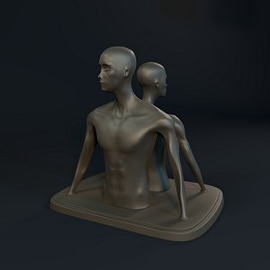Abstract Man and Woman Statues