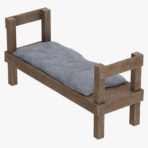3D model 19th Century Military Bed 01