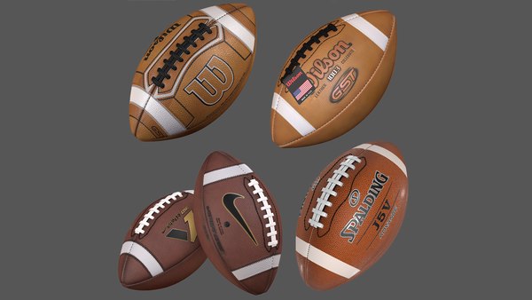 Realistic Wilson GST PRIME American Football Ball 8K 3D