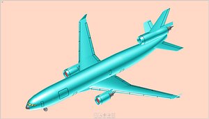 douglas md11f freighter aircraft 3d dwg