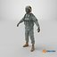 Soldier with Hydration Carrier Backpack 3D model