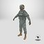 Soldier with Hydration Carrier Backpack 3D model