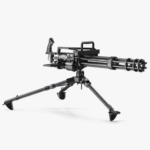 Minigun with Tripod 3D
