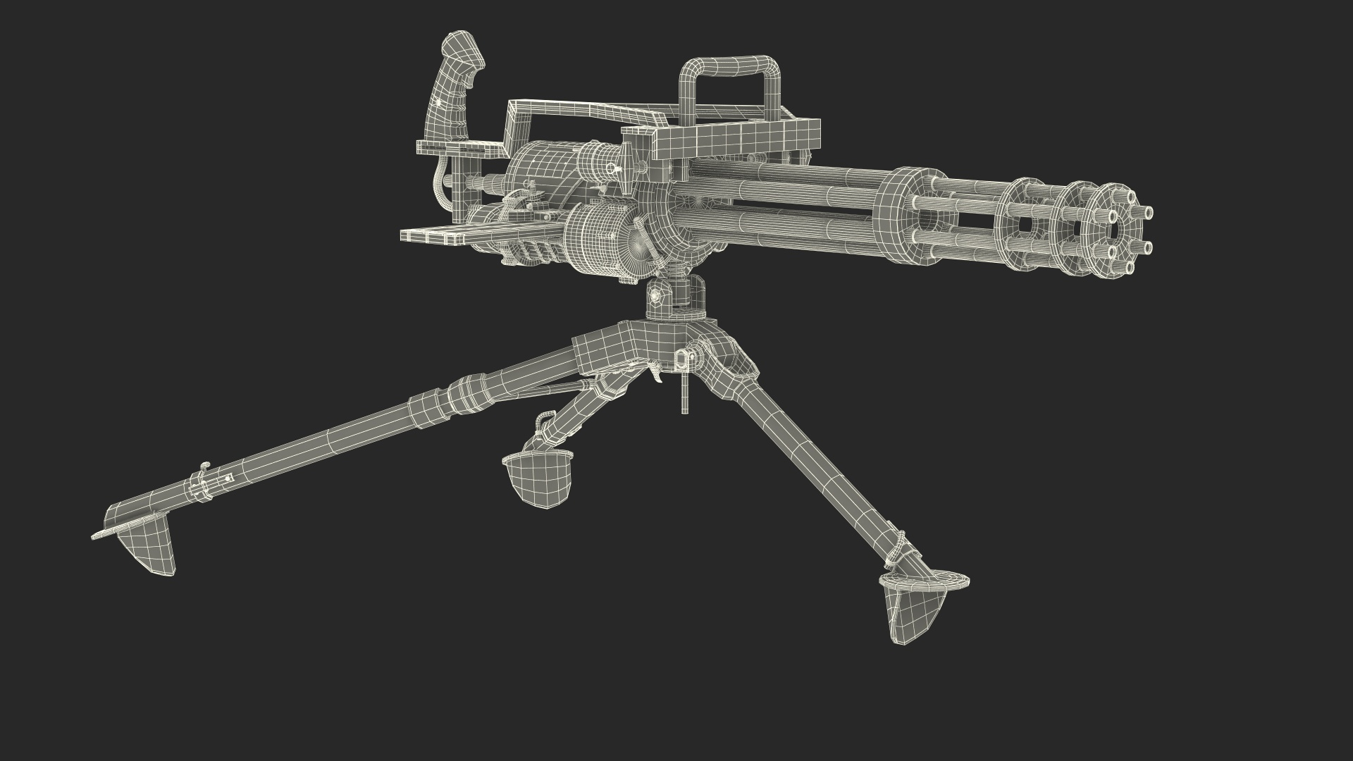 Minigun With Tripod 3D - TurboSquid 2250524