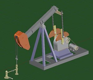 pump jack 3d dwg