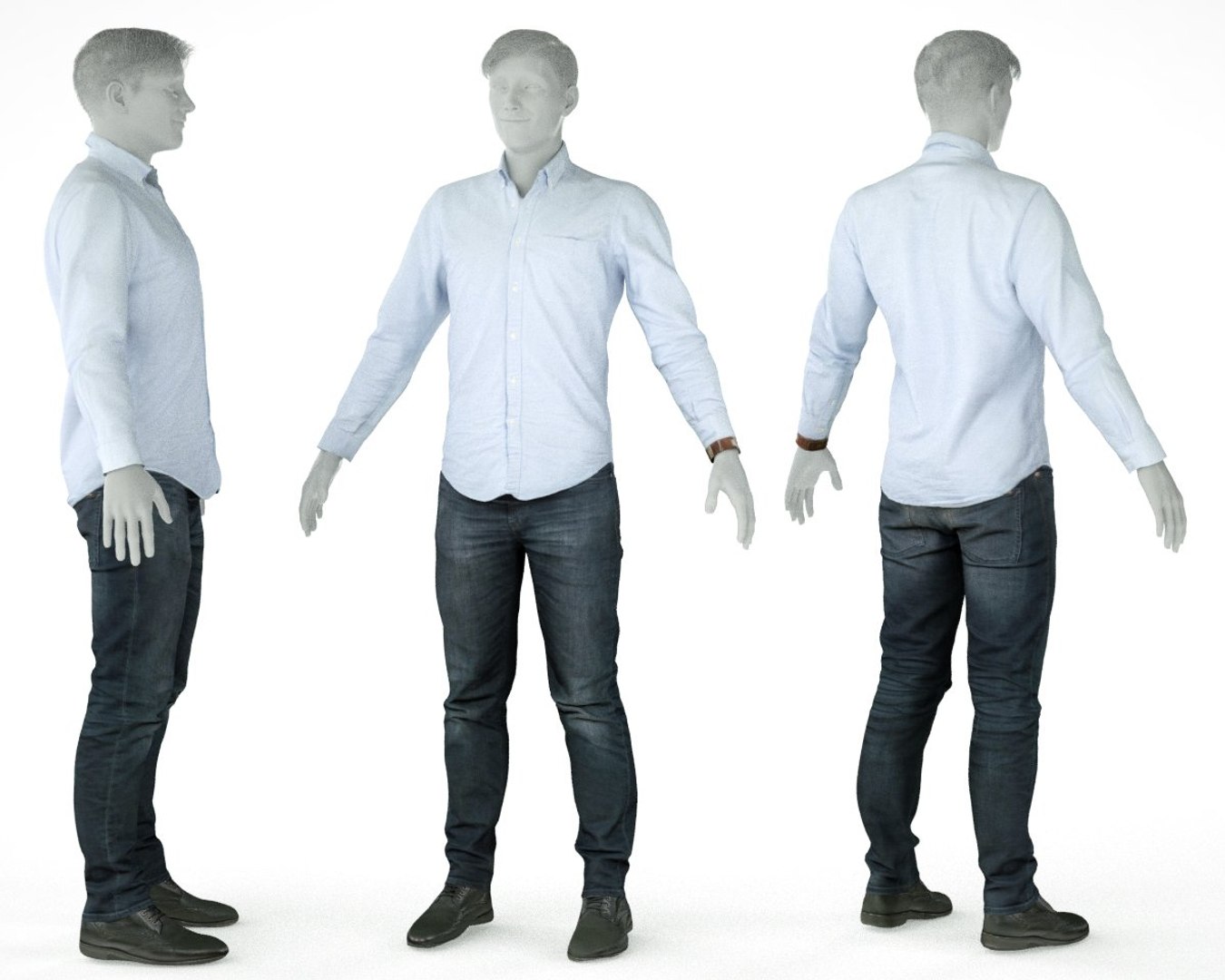Male clothing outfit 3D model - TurboSquid 1329805