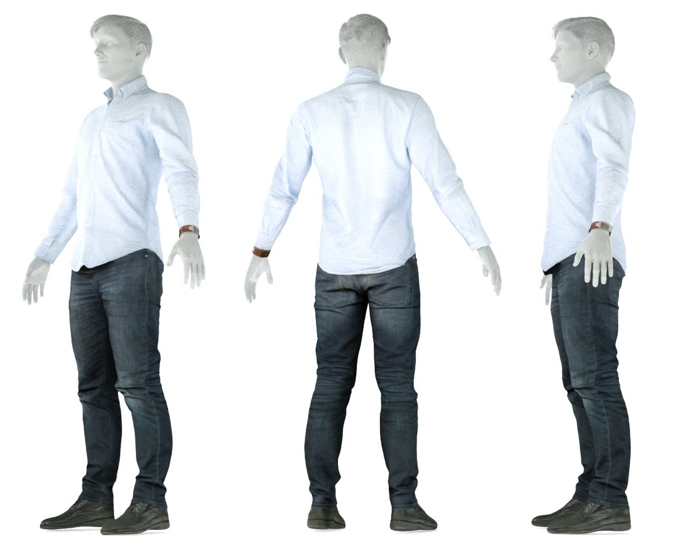 Male clothing outfit 3D model - TurboSquid 1329805