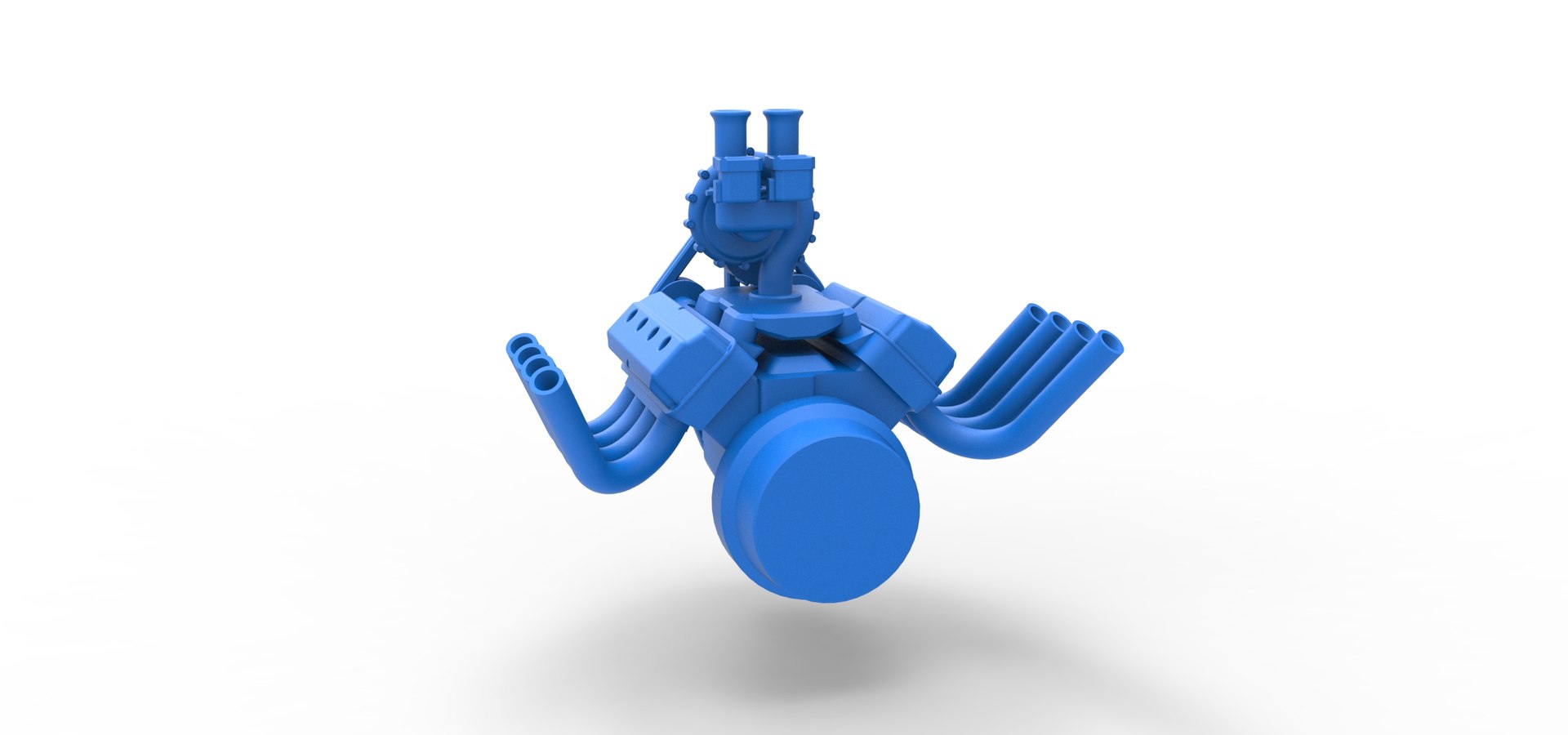 3D Diecast Engine V8 With Centrifugal Blower Version 2 Scale 1 To 25 ...