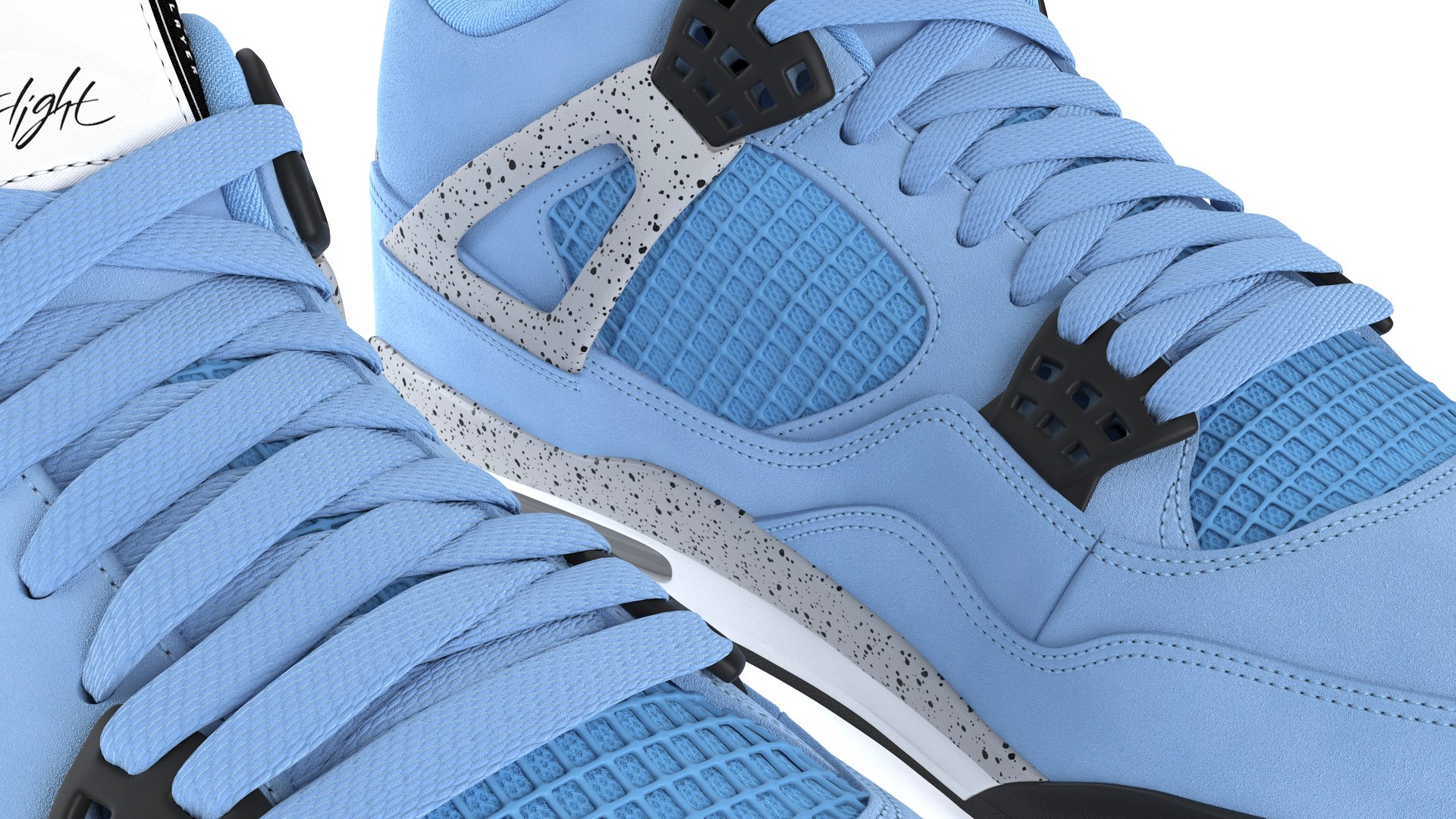 Jordan 4 Retro University Blue PBR Model - TurboSquid 2011054