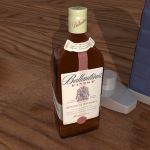 3d ballantines bottle model