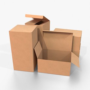 Tuck Top Boxes &ndash; Tall and Regular Set 3D