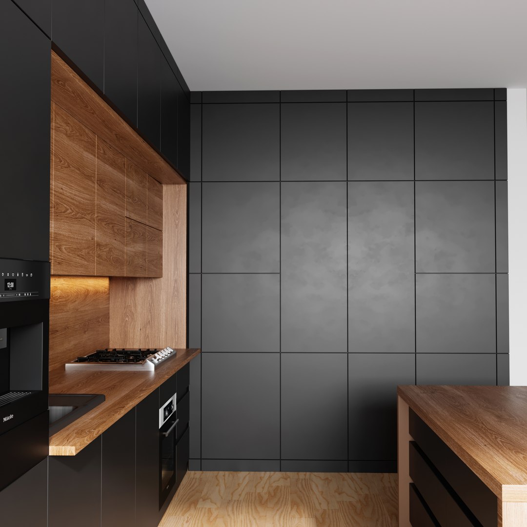 Modern Kitchen With Island 3D - TurboSquid 1822396