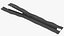 Open End Nylon Coil Zipper with Slider Black
