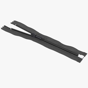 Open End Nylon Coil Zipper with Slider Black model