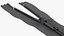 Open End Nylon Coil Zipper with Slider Black