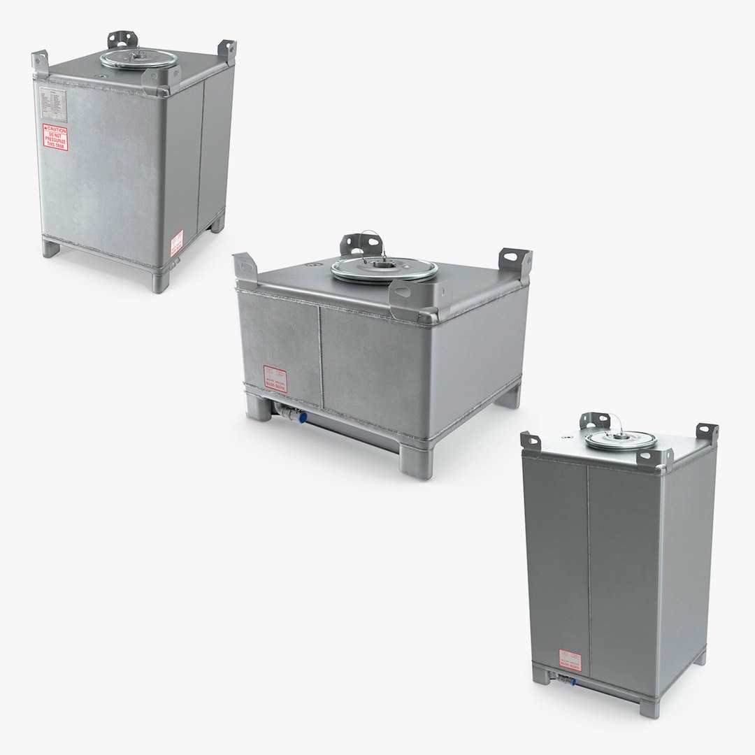 Stainless Steel Tanks Collection 3D model preview