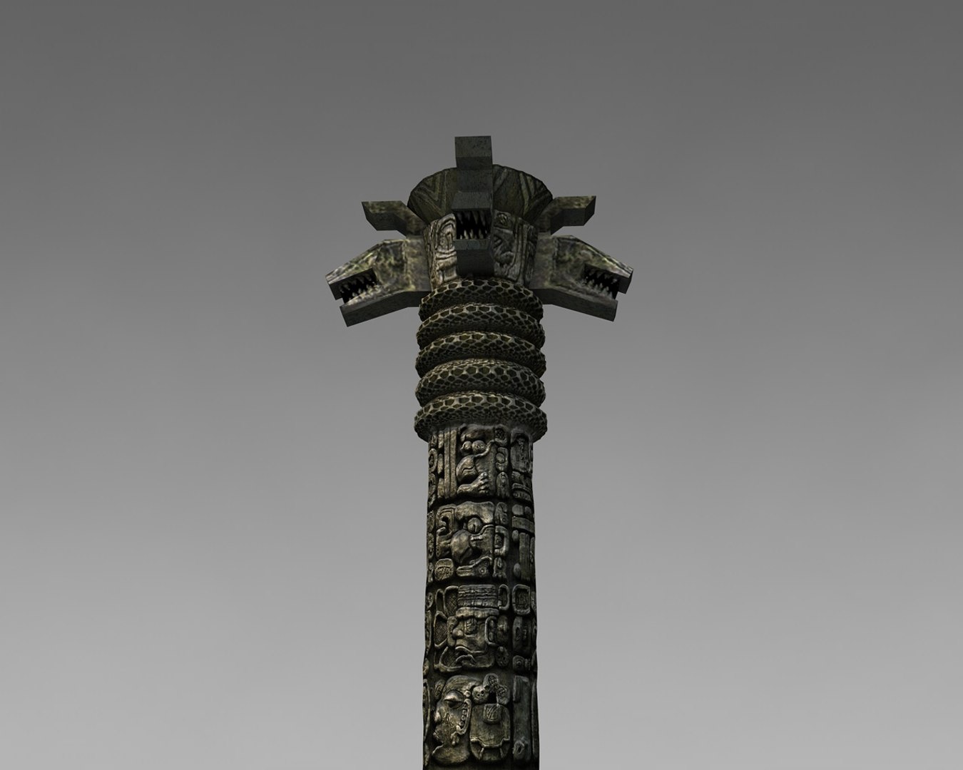 3D Model Aztec Column Snake Details - TurboSquid 1368851