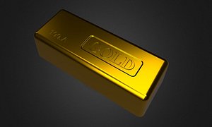 3D Gold bar