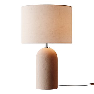 3D Emna Concrete and Linen Table Lamp