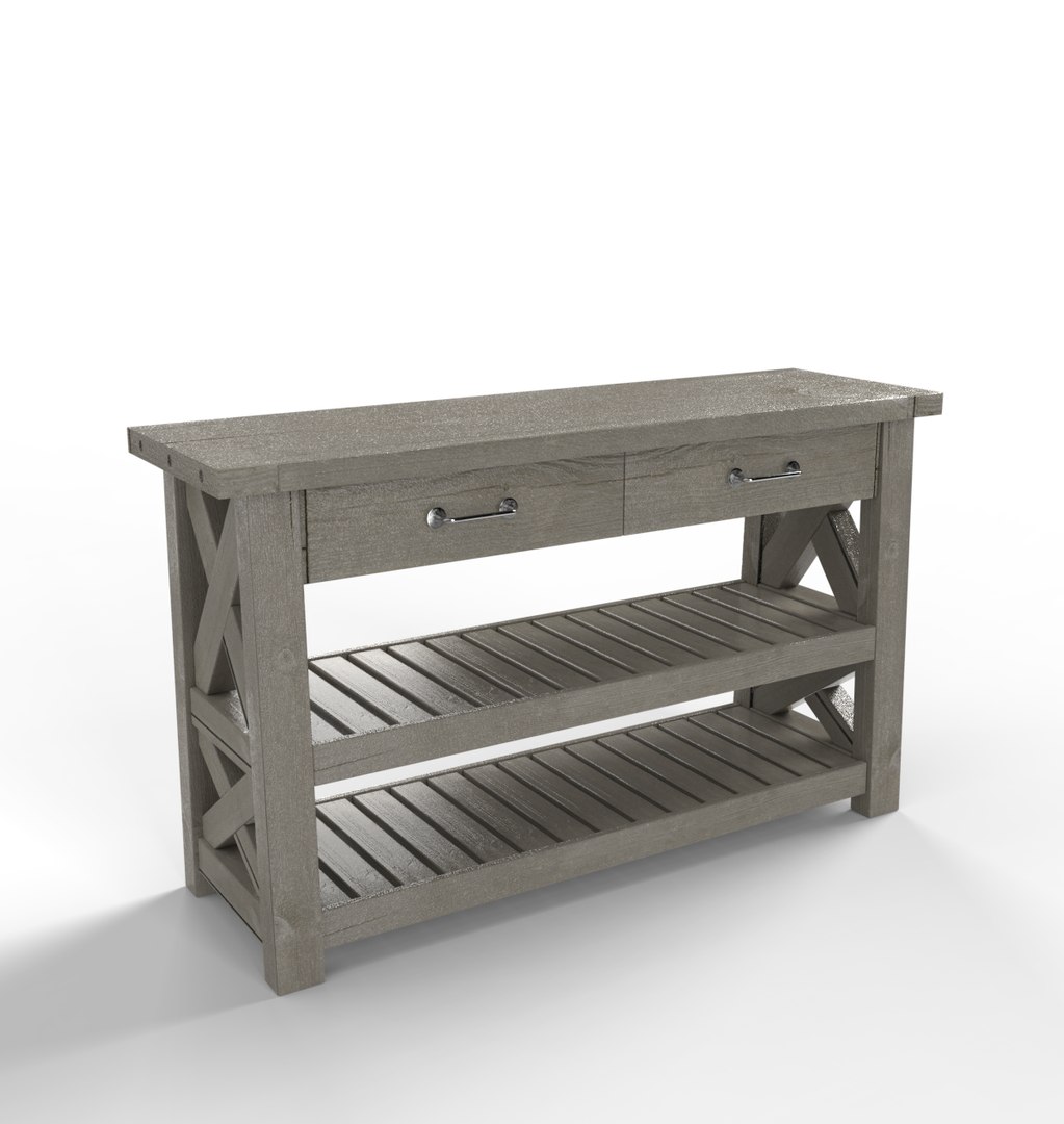 Jaxon Grey Console Table 3D Model TurboSquid 2182789