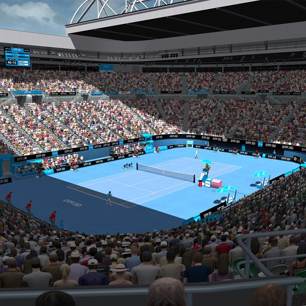 3D rod laver arena stadium